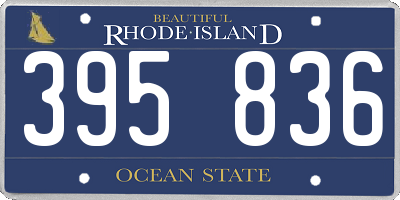 RI license plate 395836