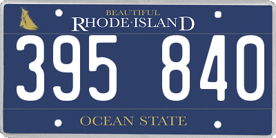 RI license plate 395840