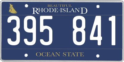 RI license plate 395841