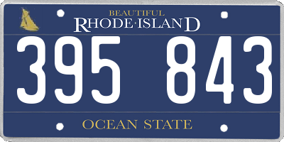 RI license plate 395843