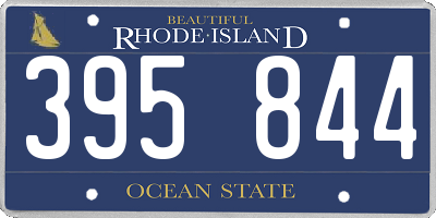 RI license plate 395844