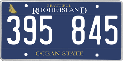 RI license plate 395845