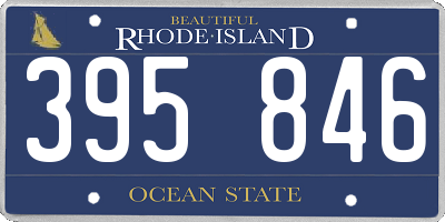 RI license plate 395846