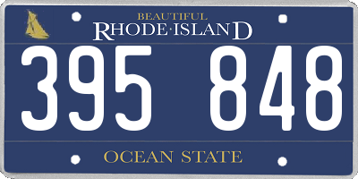 RI license plate 395848