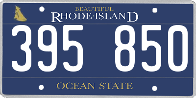 RI license plate 395850