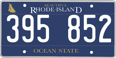 RI license plate 395852