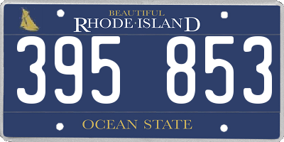 RI license plate 395853