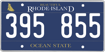 RI license plate 395855