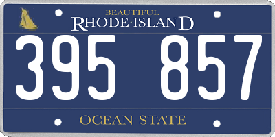 RI license plate 395857