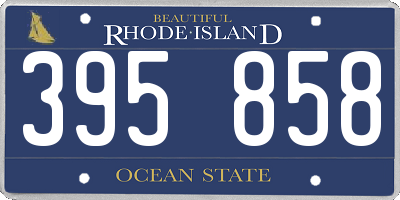 RI license plate 395858