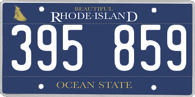 RI license plate 395859