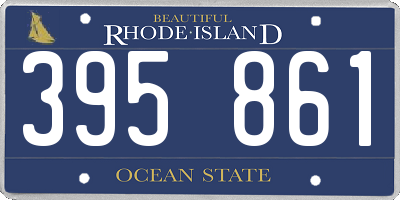RI license plate 395861