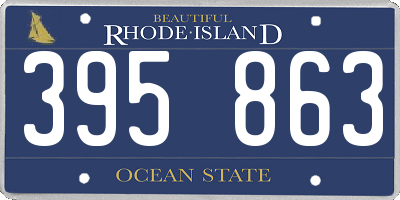 RI license plate 395863