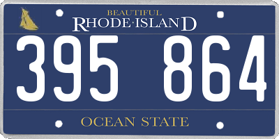 RI license plate 395864
