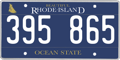 RI license plate 395865