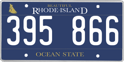 RI license plate 395866