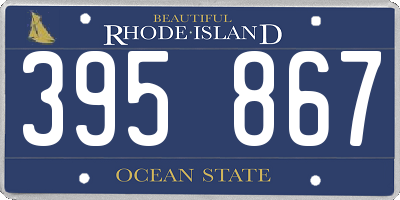 RI license plate 395867