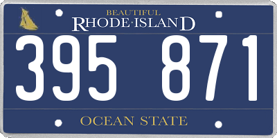 RI license plate 395871
