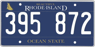 RI license plate 395872