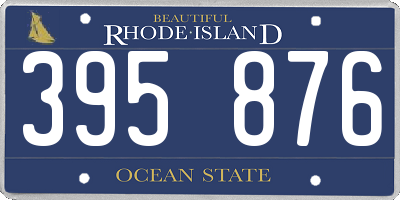 RI license plate 395876