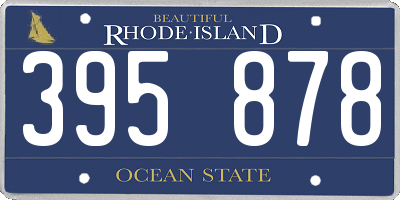 RI license plate 395878