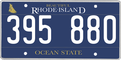 RI license plate 395880