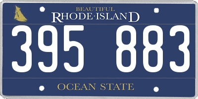 RI license plate 395883