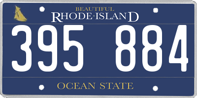 RI license plate 395884