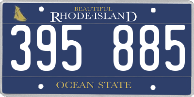 RI license plate 395885