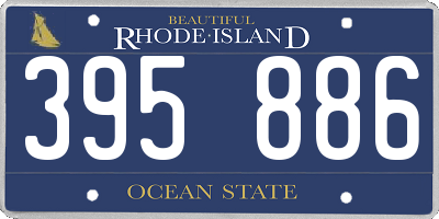 RI license plate 395886