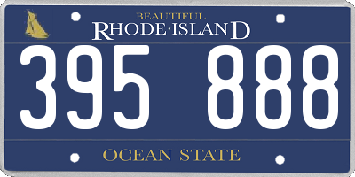 RI license plate 395888