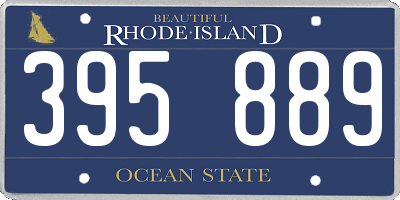 RI license plate 395889