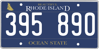 RI license plate 395890