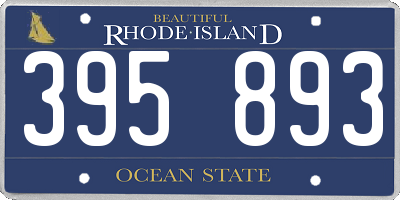 RI license plate 395893