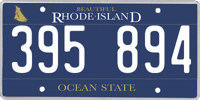 RI license plate 395894