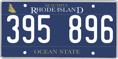RI license plate 395896