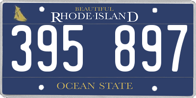 RI license plate 395897