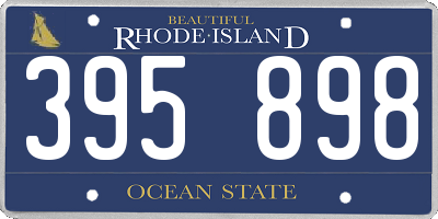 RI license plate 395898