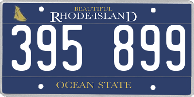 RI license plate 395899