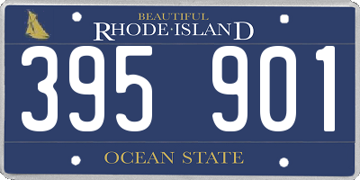 RI license plate 395901