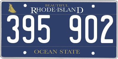 RI license plate 395902