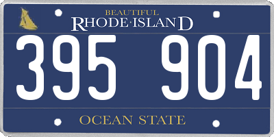 RI license plate 395904