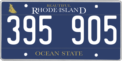 RI license plate 395905
