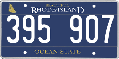 RI license plate 395907