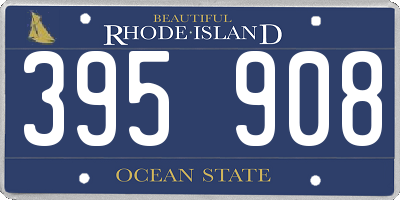 RI license plate 395908
