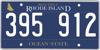 RI license plate 395912