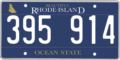 RI license plate 395914