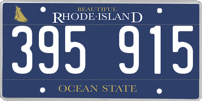 RI license plate 395915