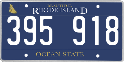 RI license plate 395918