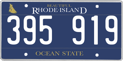 RI license plate 395919